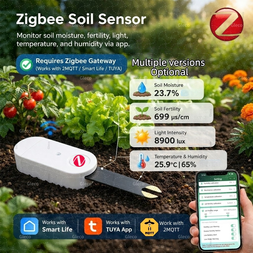 Smart Zigbee Garden Light - Sensor de Umidade do Solo Zigbee,