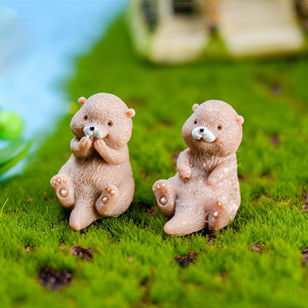 Smart Garden Diy - Mini estatueta lontras para decoração de
