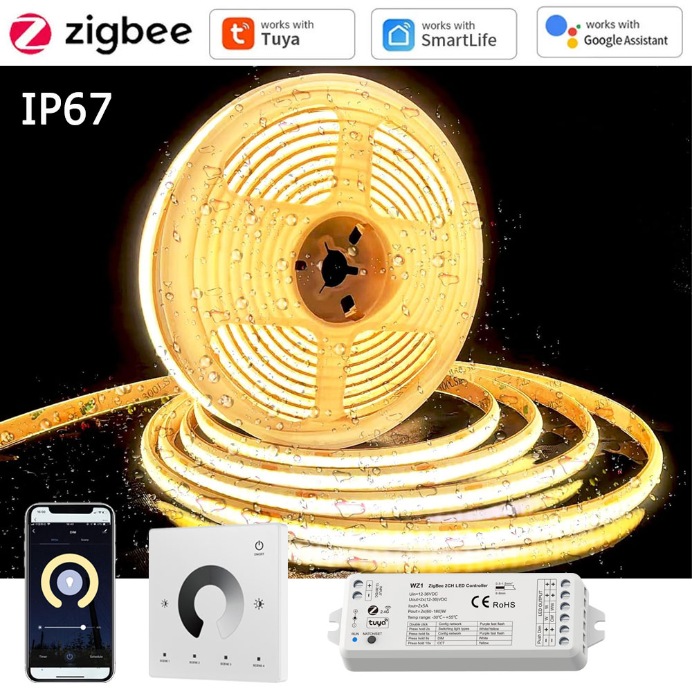 Smart Zigbee Garden Light - Fita LED COB Tuya Zigbee à