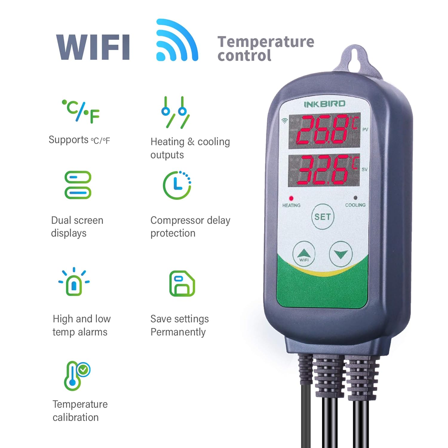 Inkbird ITC-308-WiFi controlad - Smart Garden Greenhouse avaliação e preço